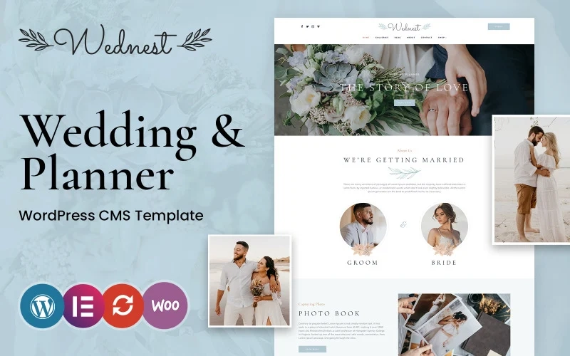 Wednest Wedding Event WordPress Theme 1.0.0 GPL Theme