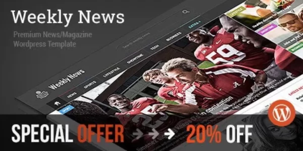 Weekly News WordPress News/Magazine Theme | News / Editorial 3.4.2 GPL Theme