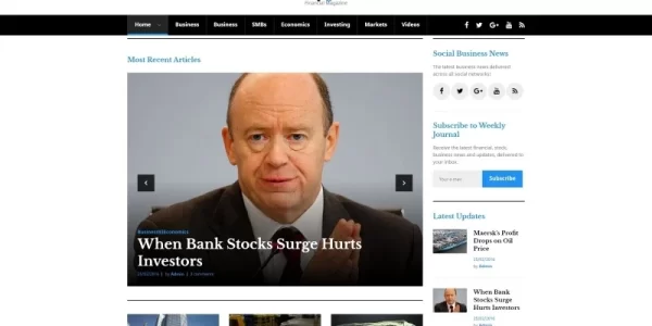 WeeklyJournal Financial News Magazine WordPress Theme 1.0.0 GPL Theme