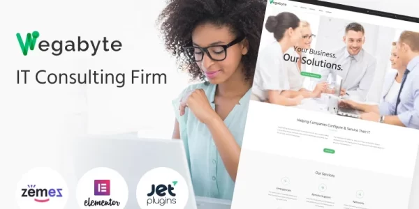WegaByte Elementor-based IT Consulting WordPress Theme 1.0.1 GPL Theme
