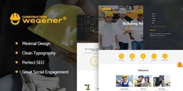 Wegener | Construction Business Engineering Building WordPress Theme 2.0 GPL Theme