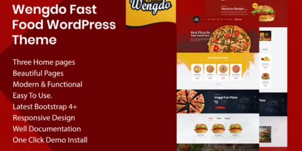 Wengdo Fastfood WordPress Theme 1.0 GPL Theme
