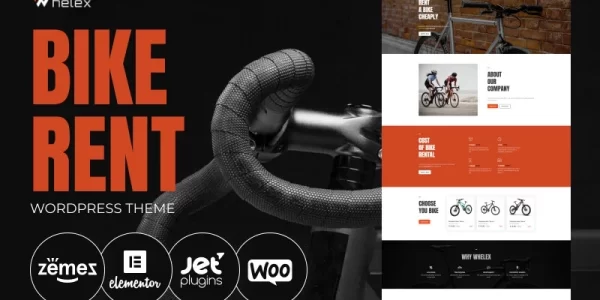 Whelex Bike Rent Multipurpose Modern WordPress Elementor Theme WordPress Theme 1.0.1 GPL Theme