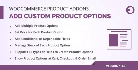 WooCommerce Custom Product Addons, Custom Product Options 3.2.0 GPL Plugins