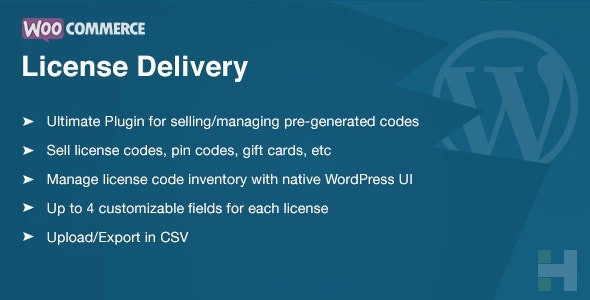 WooCommerce License Delivery Management 2.1.5 GPL Plugins