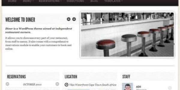 WooThemes Diner Premium Theme 1.9.11 GPL Theme