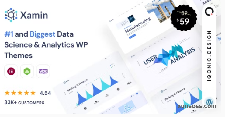 Xamin Data Science Analytics SaaS WordPress Theme Xamin GPL Theme