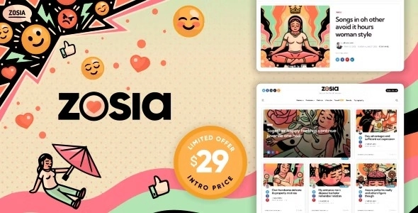 Zosia Personal WordPress Blog Theme 1.2 GPL Theme