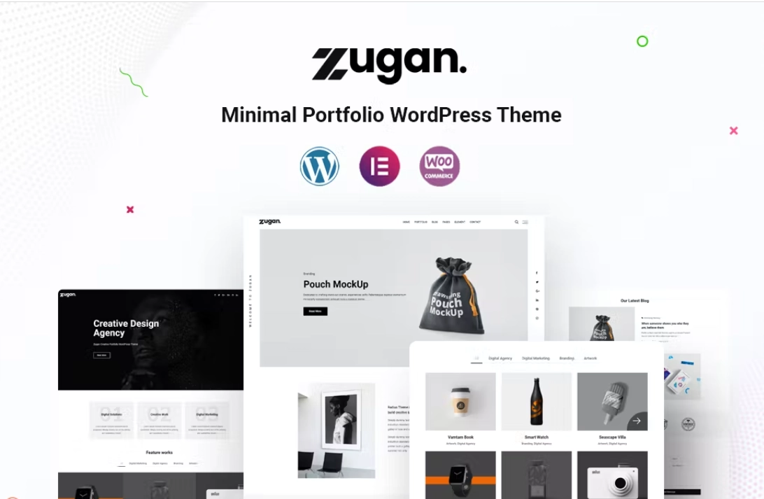 Zugan Minimal Portfolio WordPress Theme 1.5.14 GPL Theme
