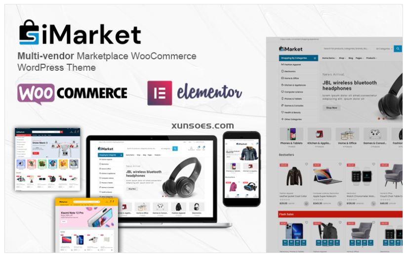 iMarket Multi-vendor Marketplace WooCommerce WordPress Theme 1.1.2 GPL Theme