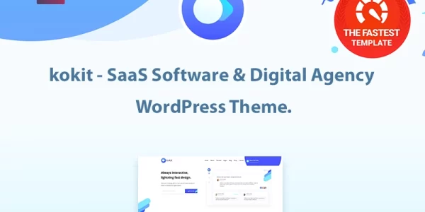 kokit SaaS Software Digital Agency WordPress Theme 1.0.0 GPL Theme