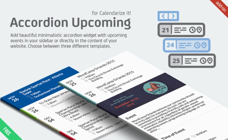 Accordion Upcoming Events for Calendarize it! 1.3.1.84750 GPL Plugins