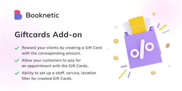 Booknetic – Giftcards Addon 1.1.3 GPL Plugins