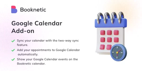 Booknetic – Google Calendar Sync Addon 1.2.7 GPL Plugins