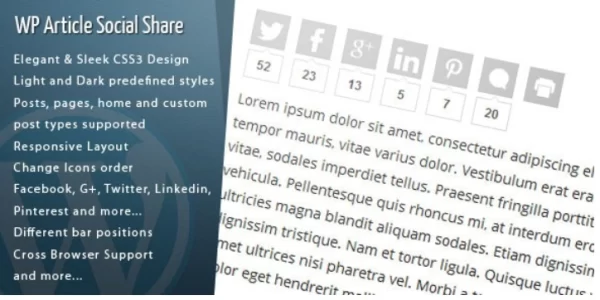 DP Article Social Share 1.3.4 GPL Plugins