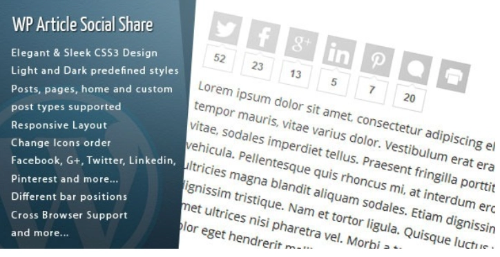 DP Article Social Share 1.3.4 GPL Plugins