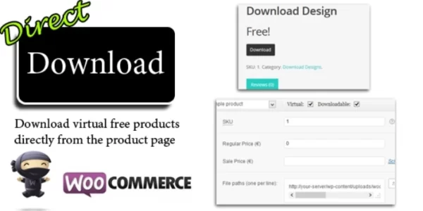 Direct Download for Woocommerce 1.16 GPL Plugins