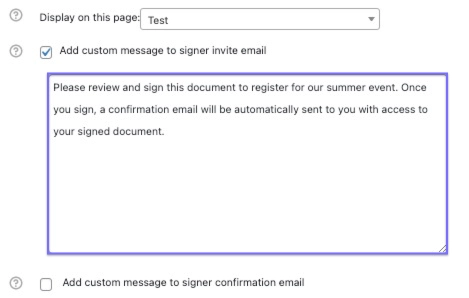 E-Signature Add Custom Message to Signature invite 1.8.7 GPL Plugins