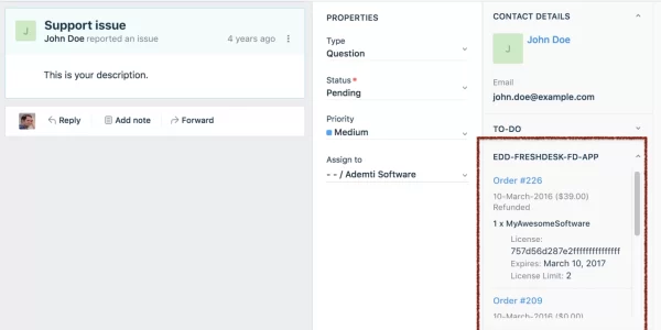 Easy Digital Downloads Freshdesk 1.7.1 GPL Plugins