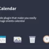 Elegant Calendar WordPress Events Calendar Plugin 1.1.0 1.1.0 GPL Plugins