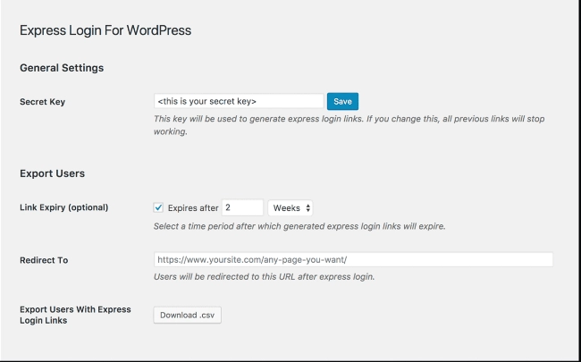 Express Login For WordPress 1.7.0 GPL Plugins