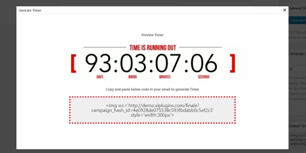 Finale Email Countdown Timer 1.2.0 GPL Plugins