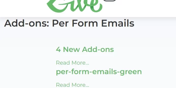 GiveWP Per Form Emails 1.1 GPL Plugins