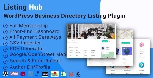 ListingHub WordPress Business Directory Listing Plugin 1.0.7 GPL Plugins