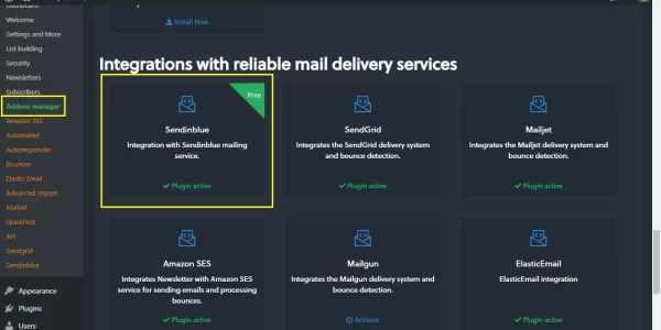 Newsletter Sendinblue 1.1.4 GPL Plugins