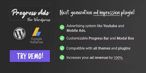 Progress Ads WordPress Adsense Banner Plugin 1.3.2 GPL Plugins