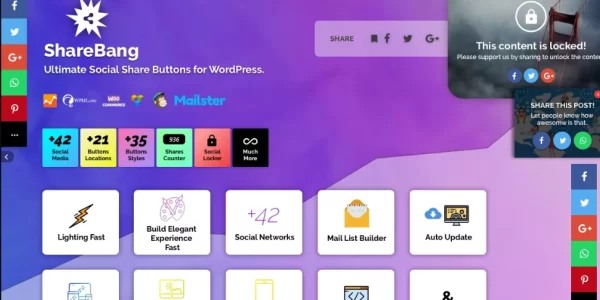ShareBang, Ultimate Social Share Buttons for WP 1.4 GPL Plugins