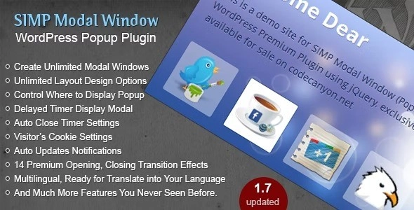 Simp Modal Window WordPress Plugin 1.7 GPL Plugins