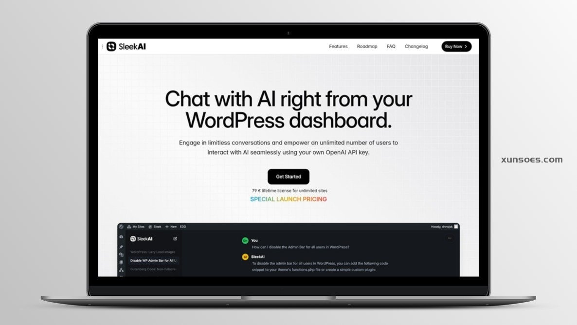 Sleek AI Chat with AI Right from Your WordPress Dashboard 1.3.7 GPL Plugins