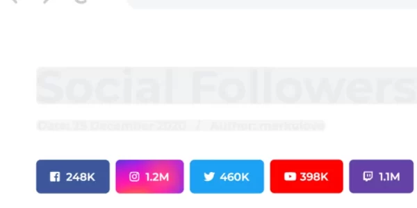 Social followers bar for WordPress 1.2.5 GPL Plugins