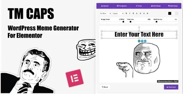 TM CAPS WordPress Meme Generator For Elementor 1.3 GPL Plugins