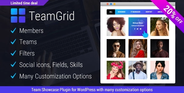 Team Grid Team Member Showcase WordPress Plugin Team Editor 1.3.1 GPL Plugins