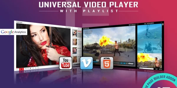 Universal Video Player YouTube/Vimeo/Self-Hosted Elementor Widget 1.1 GPL Plugins