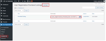 User Registration Frontend Listing 1.1.4 GPL Plugins