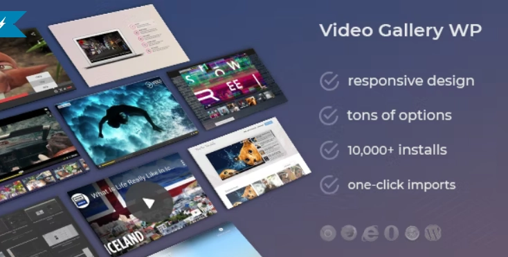 Video Gallery WordPress Plugin /w YouTube, Vimeo, Facebook pages 12.25 GPL Plugins
