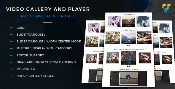 Video Gallery and Player Pro 1.4.0 GPL Plugins