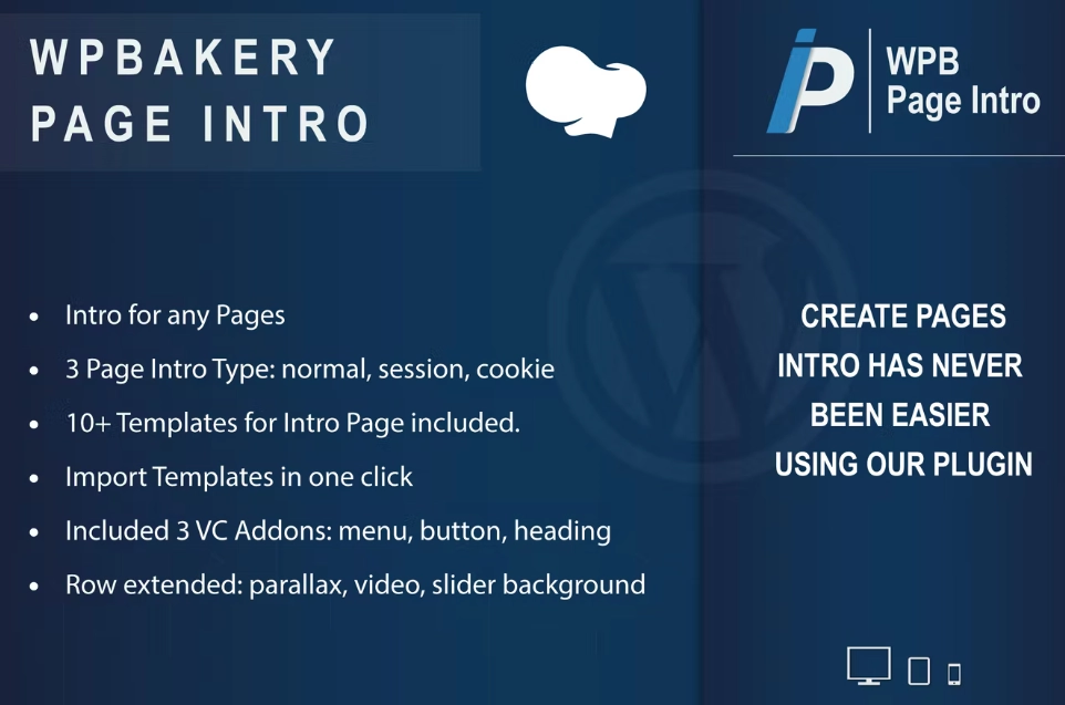WPBakery Page Intro Addon for WPBakery 1.1 GPL Plugins
