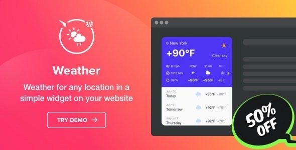 Weather Forecast WordPress Weather Plugin 1.3.1 GPL Plugins