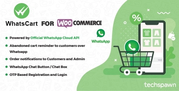 WhatsCart Whatsapp Abandoned Cart Recovery, Order Notifications, Chat Box, OTP for WooCommerce 1.0.8 GPL Plugins