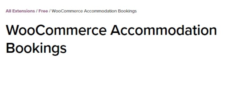 WooCommerce Accommodation Bookings 1.2.2 GPL Plugins