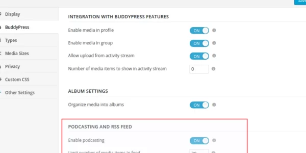 rtMedia Podcast 1.1.2 GPL Plugins
